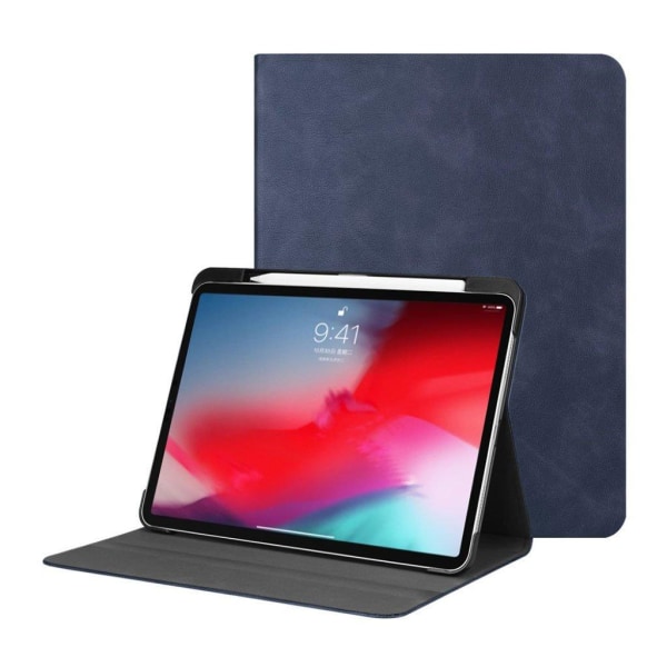 iPad Pro 11 inch (2018) stilrent vikbart syntetläder skyddsfodra Blå