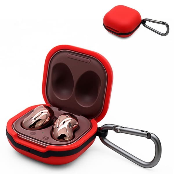 Samsung Buds Live silikoneetui med spænde - Rød Red