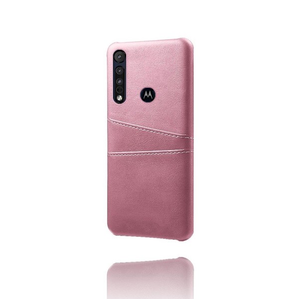 Dual Card Motorola One Macro kotelot - Ruusukulta Pink