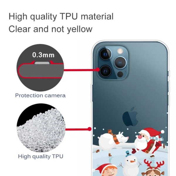 Julfodral till iPhone 13 Pro - Christmas Snow Vit