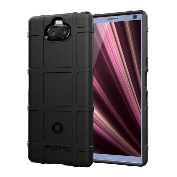 Sony Xperia 10 Plus anti-sjokk rutenett deksel - Sort Black