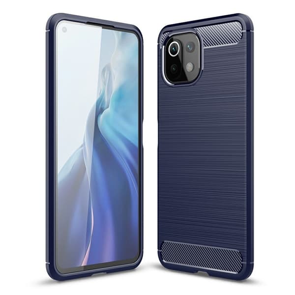 Carbon Flex Etui Xiaomi Mi 11 Lite 5G / Mi 11 Lite - Blå Blue