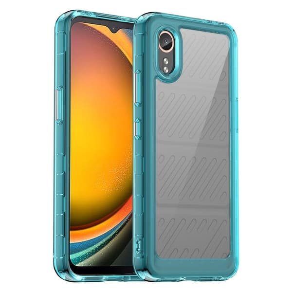 Samsung Galaxy Xcover 7 älykäs akryylikansi - Läpinäkyvä Sininen Blue