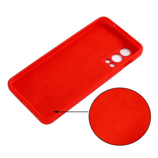 Matte Liquid OnePlus Nord 2 5G silikone cover - Rød Red
