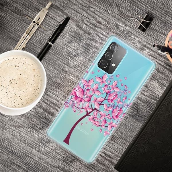 Deco Samsung Galaxy A73 Etui - Lyserøde Blomster Pink