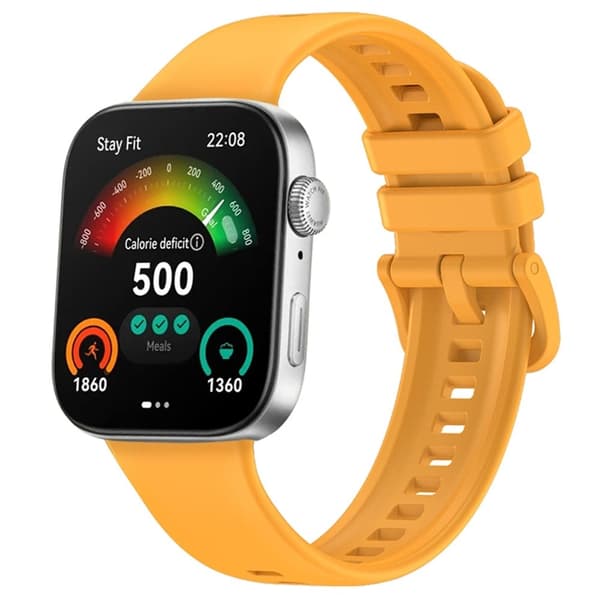 Huawei Watch Fit 3 Replacement Wrist bandsoft Silicone Watch Strap - Yellow Gul