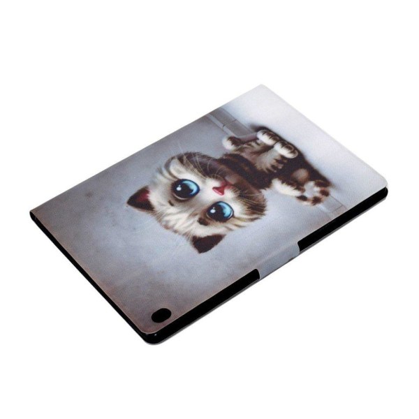 Lenovo Tab M10 pattern printing leather case - Baby Cat Silvergrå