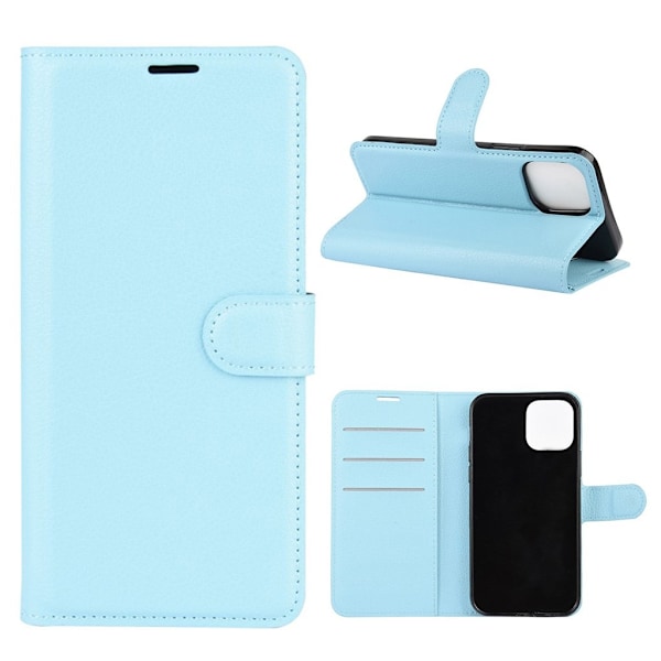Classic iPhone 12 Pro / iPhone 12 flip etui - Babyblå Blue