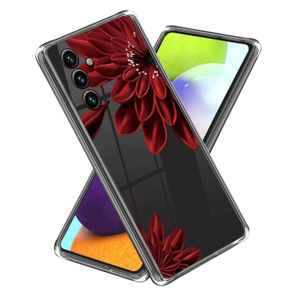 Deco Samsung Galaxy A34 5G skal - Röd Blomma Röd