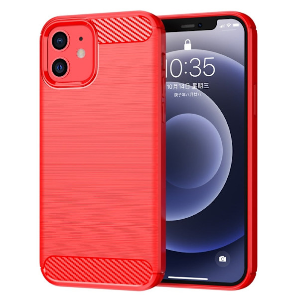 Carbon Flex iPhone 12 Mini skal - Röd Röd
