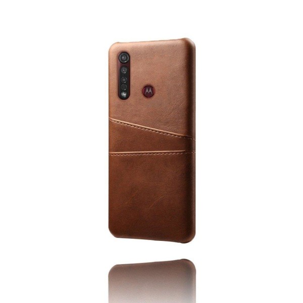 Dual Card cover – Motorola Moto G8 Plus – Brun Brown