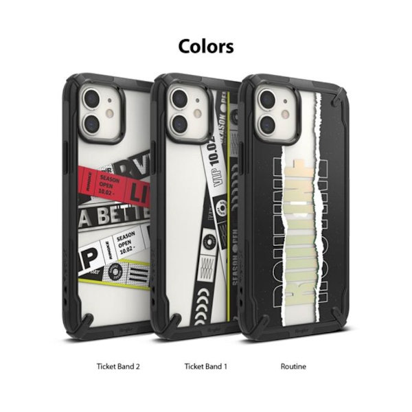 Ringke FUSION X DESIGN - iPhone 12 mini - Rutiini Black
