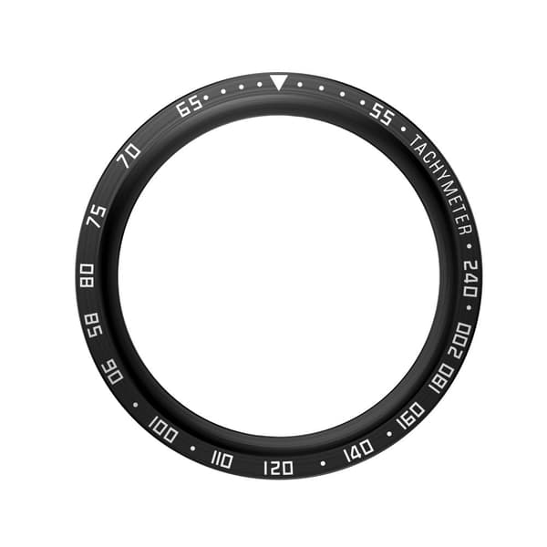 Samsung Galaxy Watch 5 Pro klockring - Svart Ring Vita Bokstäver Svart