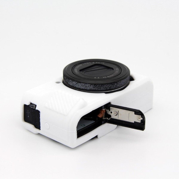 Canon G7X Mark II kameraskal silikon material mjuk flexibel skyd Vit