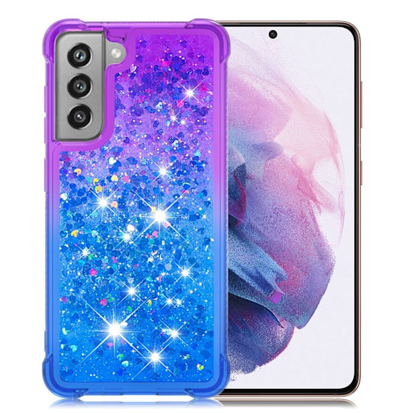 Princess Samsung Galaxy S21 FE Suojakuori - Violetti / Taivaansininen Multicolor