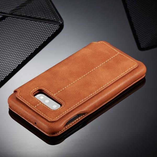 LC.IMEEKE Samsung Galaxy S10e flip case - Ruskea Brown