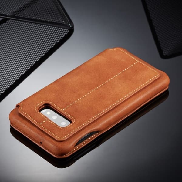LC.IMEEKE Samsung Galaxy S10e retro deksel  - Brun Brown