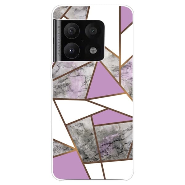 Marble OnePlus 10 Pro Suojakotelo - Violetti / Valkoinen / Harmaa Marble Multicolor