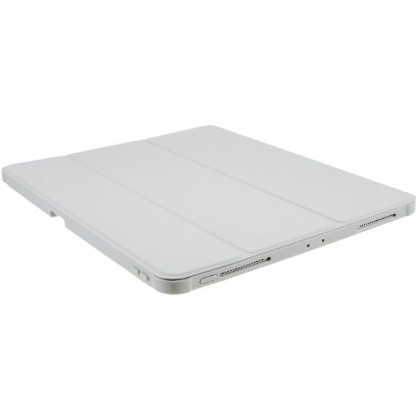 iPad Pro 12.9 (2018) / (2020) / (2021) / (2022) Drop Resistant Tri-fold stander etui Vegansk Læder and Flexible and Acrylic Tablet Slim Case stødsikke Silver grey