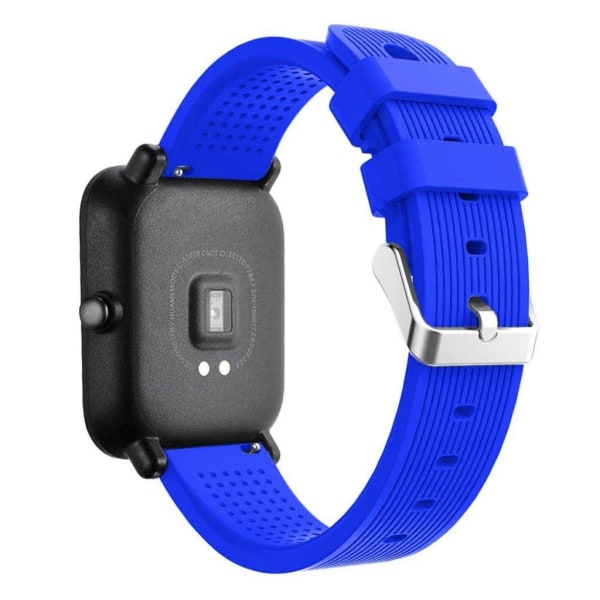 Amazfit GTS / Bip Lite randigt klockarmband i silikon - Baby Blå Blå