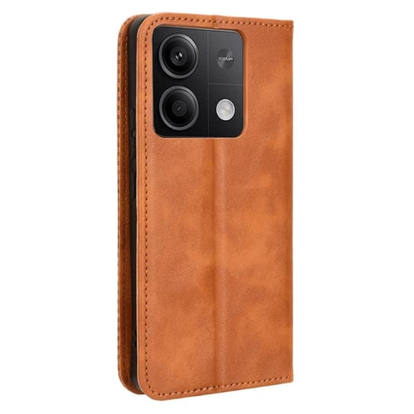 Bofink Vintage Xiaomi Redmi Note 13 5G  läderfodral - Brun Brun