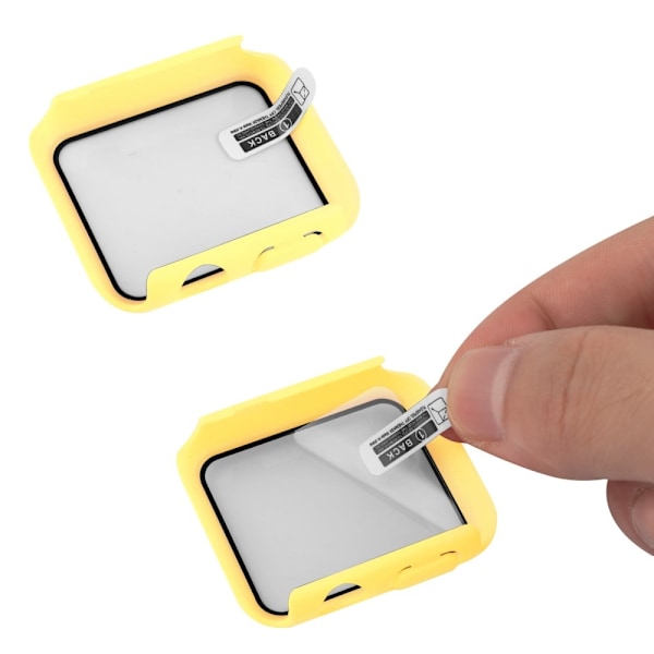 Apple Watch Series 8 (41mm) yksinkertainen suojus karkaistulla lasilla - Keltainen Yellow