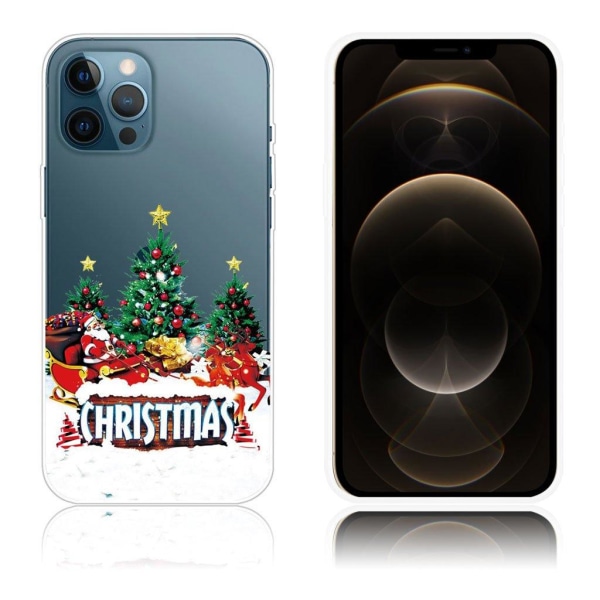 Christmas iPhone 12 Pro Max fodral - träd and jultomten Grön