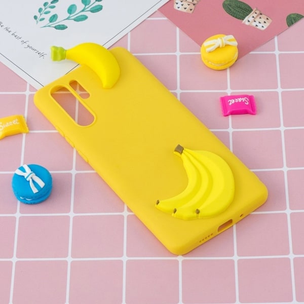 Cute 3D Samsung Galax Note 10 Pro deksel - Banan Yellow