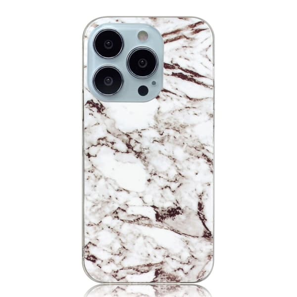 Marmormotiv iPhone 14 Pro skal - Vit Marmor Vit