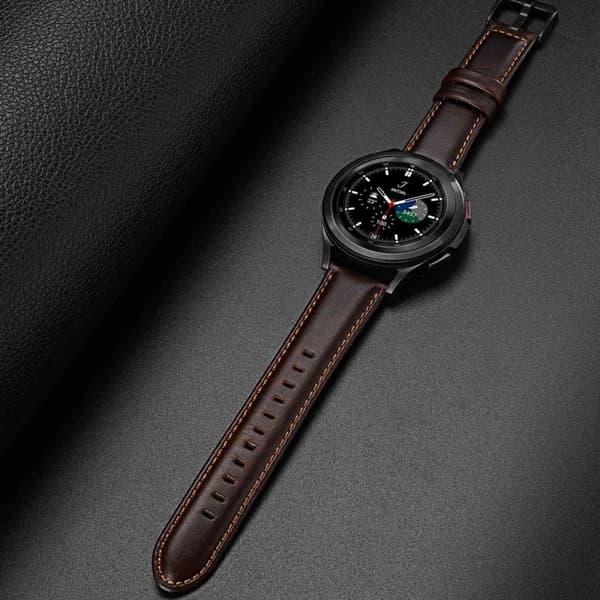 DUX DUCIS lærklokkerem til Samsung / Honor / Huawei-klokke - Kaffe Brown