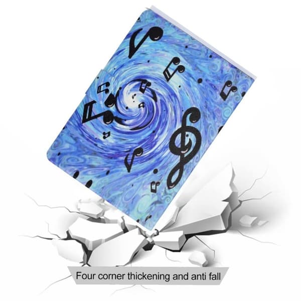 Huawei MediaPad T3 10 mønstered læder etui - Musik Noder Multicolor