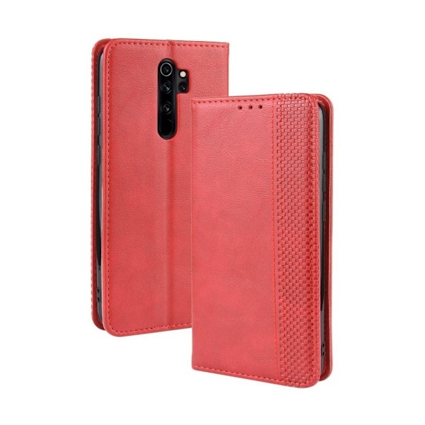 Bofink Vintage Xiaomi Redmi Note 8 Pro leather kotelot - Punainen Red