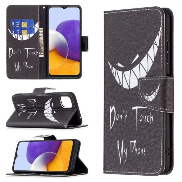 Wonderland Samsung Galaxy A22 5G flip etui - Ondt Grin Black