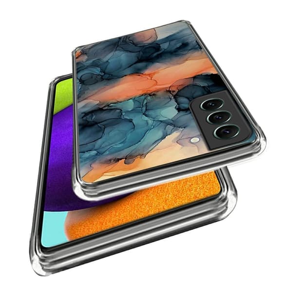 Marble design Samsung Galaxy S24 cover - Style B Green