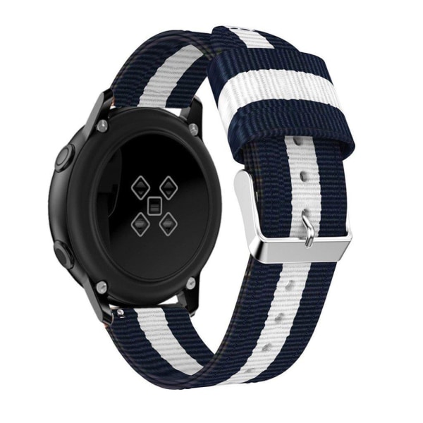 Samsung Galaxy Watch Active (20mm) nylonarmband - Blå / Vit Blå