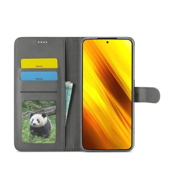 LC.Imeeke Xiaomi Poco X3 / X3 Nfc Flip Etui - Grå Silver grey