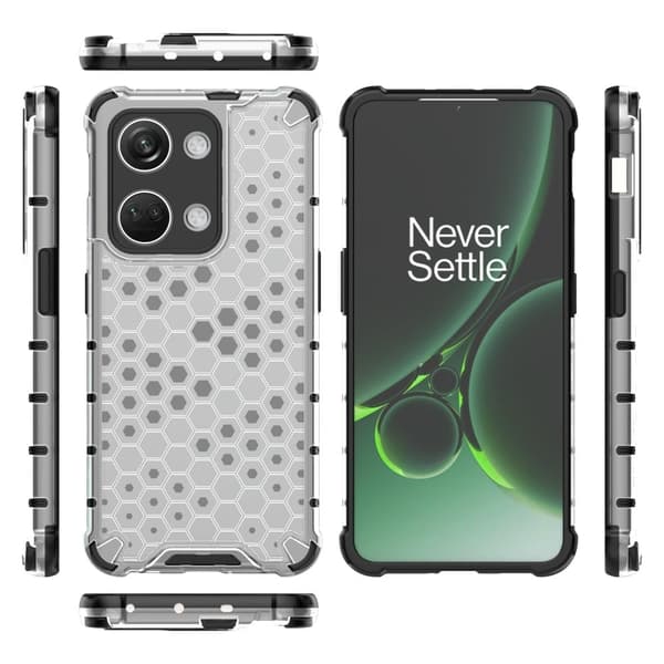 Bofink Honeycomb OnePlus Ace 2v / Nord 3 Etui - Grå Silver grey
