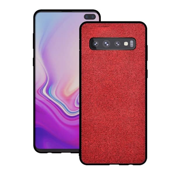 Samsung Galaxy S10 Plus klut belagt deksel - Rød Red