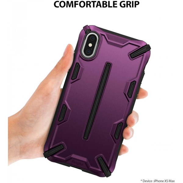 Ringke DUAL X för iPhone XS Max - Metallisk Lila Lila