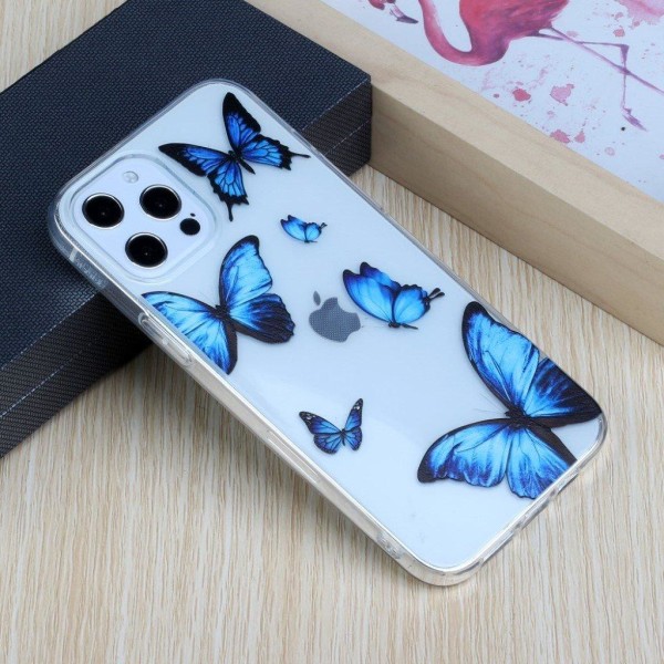Deco iPhone 12 / 12 Pro case - Blue Butterfly Blue