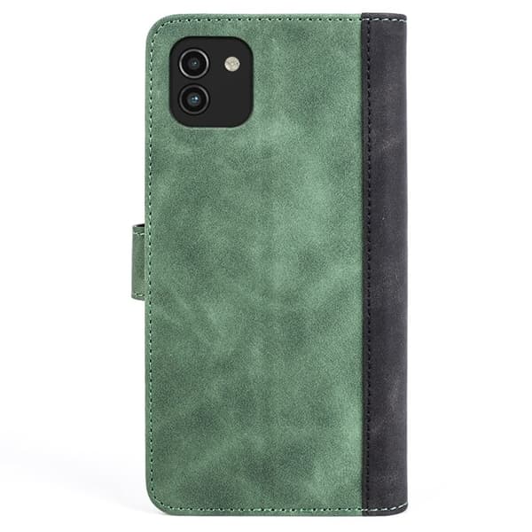 Tofarget lærdeksel for Samsung Galaxy A03 - Grønn Green