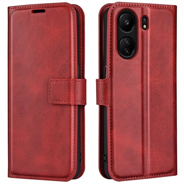 Classic Xiaomi Redmi 13C / Xiaomi Poco C65 flip etui - Rød Red