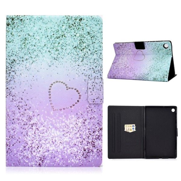 Lenovo Tab M10 FHD Plus cool pattern leather flip case - Glitter Purple