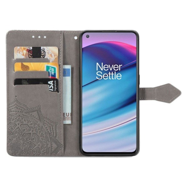 Mandala OnePlus Nord CE 5G Läppäkotelo - Harmaa Silver grey
