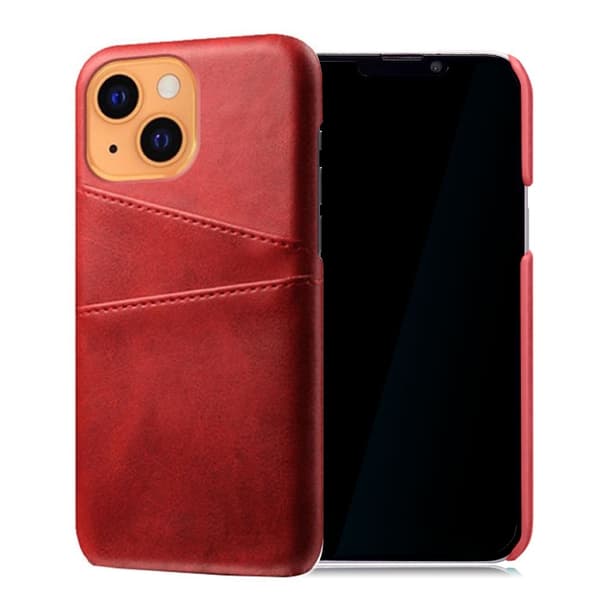 Dual Card iPhone 13 Mini cover - Rød Red