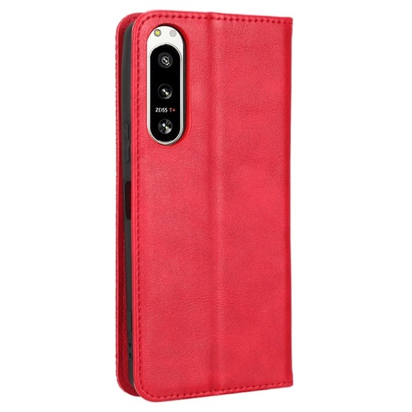 Bofink Vintage Sony Xperia 5 Iv Nahkakotelo - Punainen Red