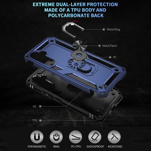 Bofink Combat Samsung Galaxy A54 Etui - Blå Blue