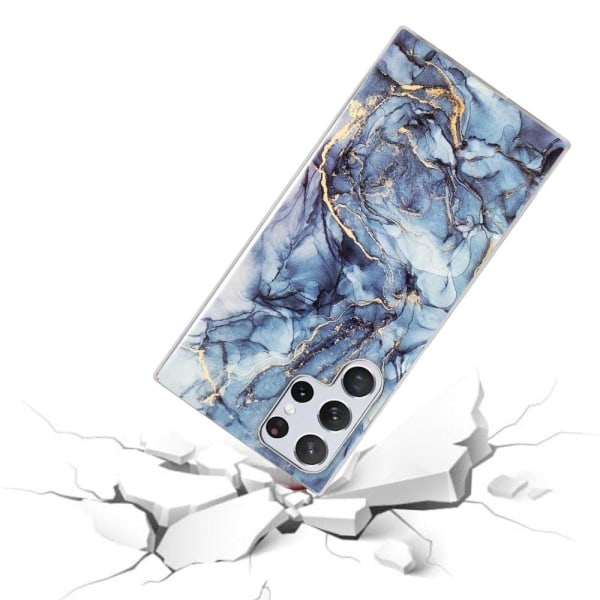 Marmormotiv Samsung Galaxy S23 Ultra skal - Grå Silvergrå
