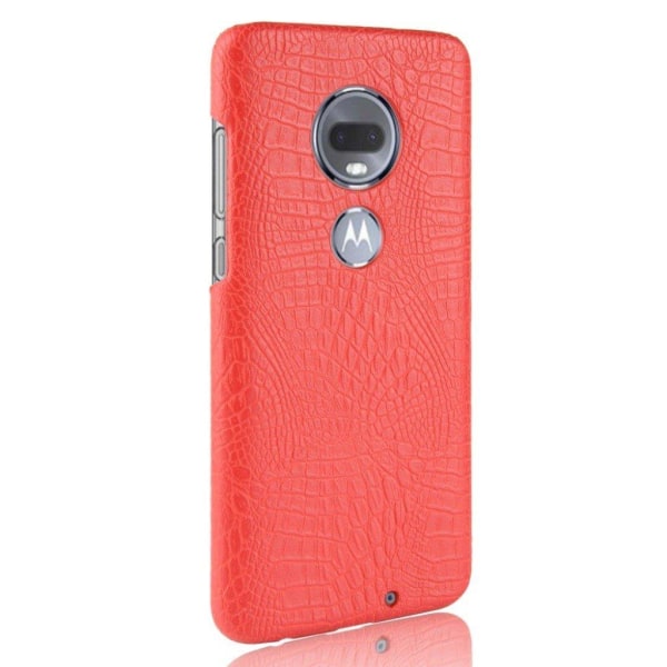 Croco Motorola Moto G7 Plus cover - Rød Red