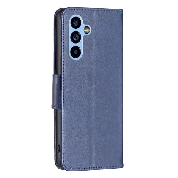 Sommerfugl Samsung Galaxy A54 Flip Etui - Mørkeblå Blue